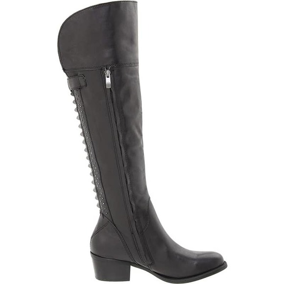 Vince Camuto Shoes - Vince Camuto Bollo Studded Block Heel Riding Knee Boots Black Women's Size 7.5